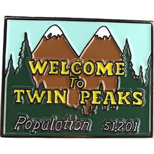 Welcome To Twin Peaks enamel pin mystery horror drama television series inspired Jewelry gift