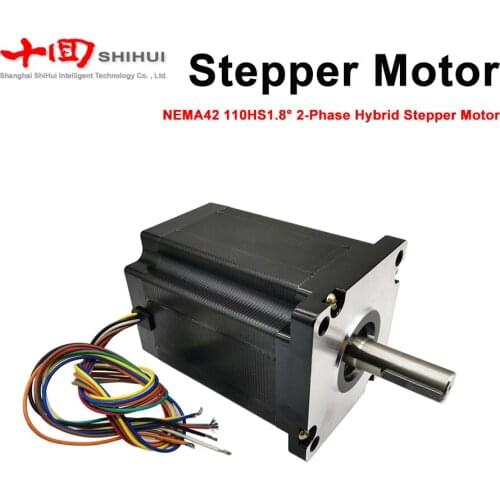110HS Two-Phase Hybrid Eight-Wire Stepper Motor NEMA 42 18 Degree 11/12/20N.m 99/115/150mm For CNC Mill Cut Engraver 3D Printer