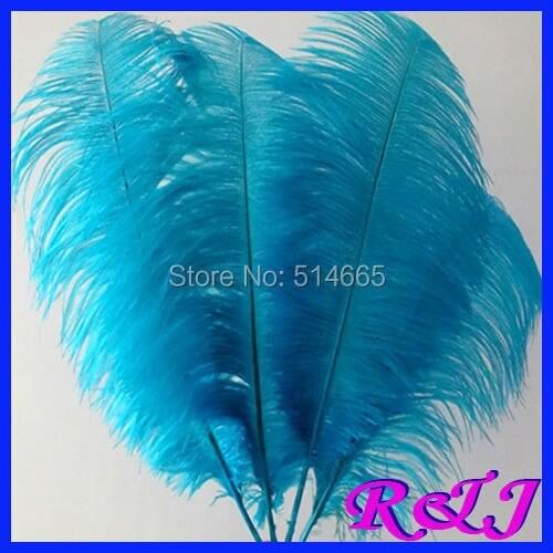 EMS Free shipping Cheap ostrich feather 100pcs 20-22 inches 50-55cm Turquoise Blue/ Light blue Ostrich plumage ostrich plume