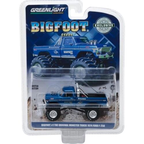 Greenlight cars 1/64 Bigfoot #1 1974 Ford F-250 Monster Truck Collect metal material boys gift