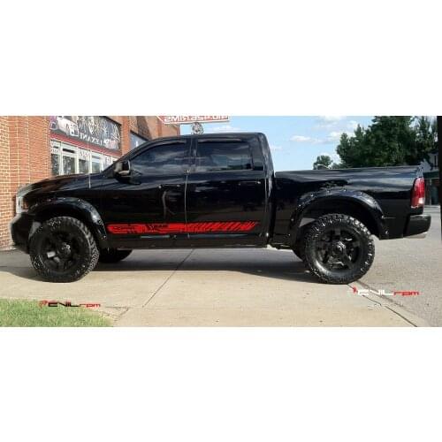 For 1Set/2pcs Side Stripe Decal Sticker Kit Dodge Ram Door stripes mopar rt 1500 2500 Car styling