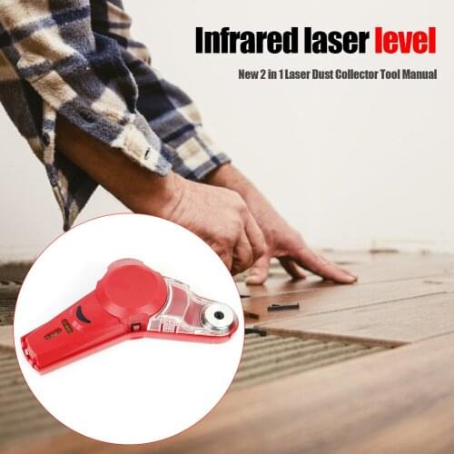 Drill Guide Collector 2 In 1 Laser Leve Horizontal Line Laser Locator With Measuring Range Vertical Measure Tape Measuring Tools