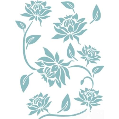 New Hot Sale DIY Painting Flower Leaf Pattern Wall Pattern Home Art Decoration Wall Paint Stencils Modern Wall Stickers Supplies