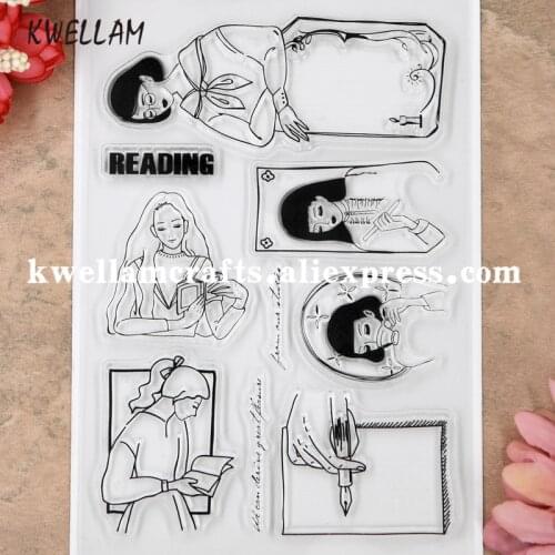 READING Scrapbooking DIY photo cards rubber stamps clear stamps transparent stamp 11x16cm KW8101207