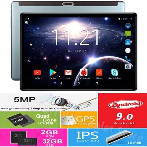 2020 New Android 9.0 10 inch Tablet Dual SIM Dual Camera Tablet 32GB ROM Wifi Bluetooth Android Tablets PC with GPS Phone Call