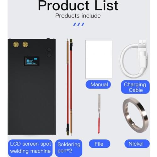 LCD Digital Display Spot Welding Machine Handheld Small 70-speed Welding Machine 18650 Lithium Battery Mobile Power Supply
