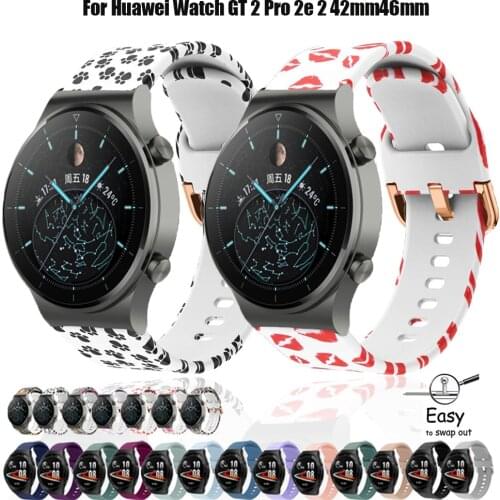 Silicone Strap For Huawei Watch GT 2 42mm/2 Pro/2e Watchband 20/22mm Replacement Bracelets for Huawei Watch GT 2 46mm Wristbelts
