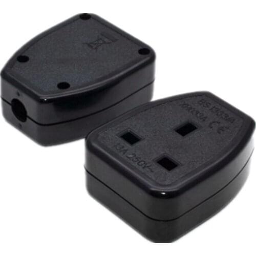 Black Copper 13A 250V British standard universal electrical AC power adaptor socket UK BS1363 Travel home wiring female socket