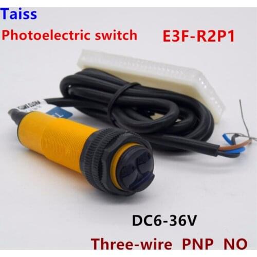 High-quality Feedback reflex M18 2m 6-36VDC PNP NO E3F-R2P1 retroreflective cylinder amplifier photoelectric sensor switch