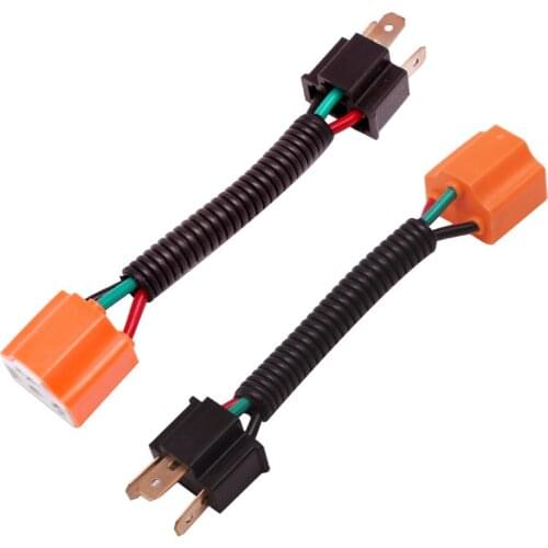 YUNPICAR 2Pcs H4 9003 HB2 Heavy Duty Ceramic Wiring Harness Sockets Male & Female Connector For Headlights or Fog Lights