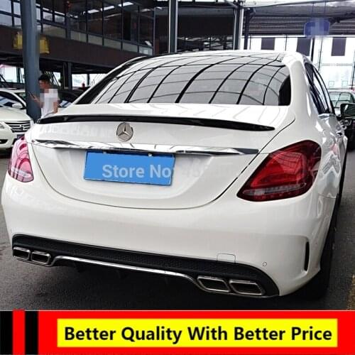 For Mercedes Benz W205 C180 C200 C260 C280 C300 C63 2014 2015 2016 2017 2018 ABS Rear Trunk Spoiler Car Tail Wing Decoration