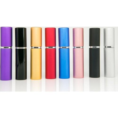 1PC 5ml Portable Mini Perfume Glass Bottle Travel Aluminum Spray Atomizer Empty Metal Parfume Atomiser Sprayer Empty Bottle