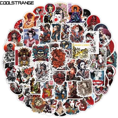 10/30/50Pcs Japan Retro Beauty Geisha Stickers Skater For Bike Laptop Motorcycle Mobile Guitar Scrapbook Helmet Hand Account Toy