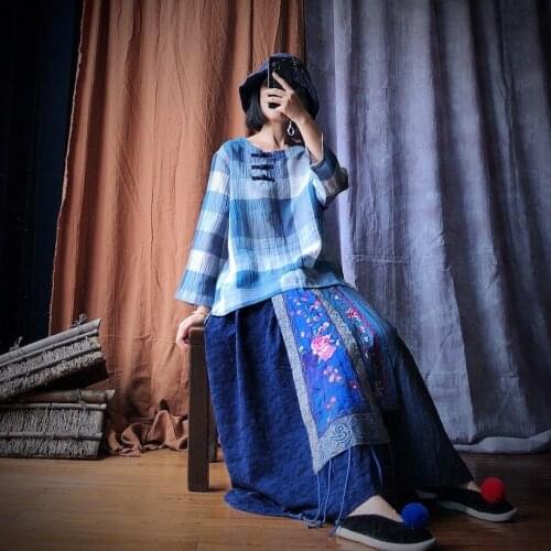 2020 individuality heavy industry embroidery national style half skirt 202744