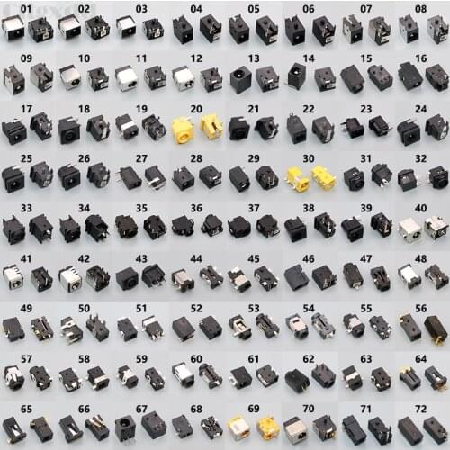 Cltgxdd 72models 72PCS Laptop DC Power Jack Socket Connector For Acer Asus HP Dell Toshiba IBM Lenovo Samsung Sony Hasee Ramos