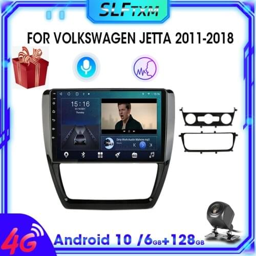 Android10.0 10" Car Radio 2din For Volkswagen VW Sagitar Jetta Bora 2011-2018 4G+Wifi RDS GPS navigation Multimedia Video Player