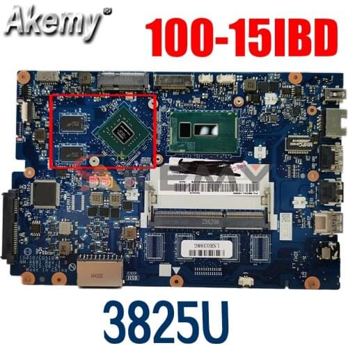 Free Shipping for Lenovo 100-15IBD 100 15IBD CG410/CG510 NM-A681 Notebook Motherboard 3825U/3215U GT920 1GB