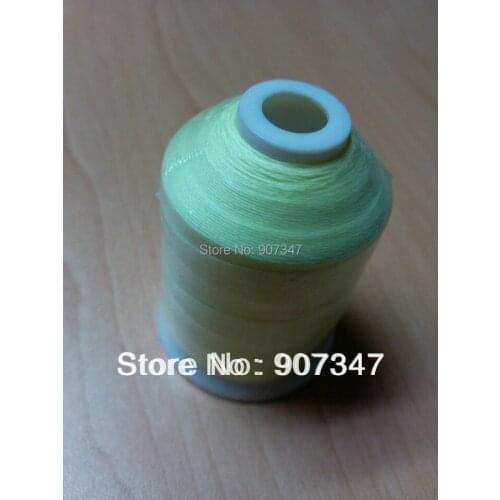 Free shipping Glow in the dark embroidery thread yellow color 100% nylon 120D/2, 1000M