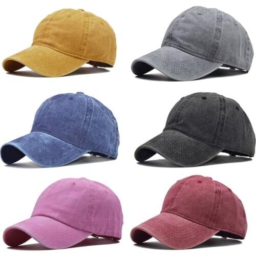 Washed Cotton Pure Color Board Kids Baseball Children Hip Hop Boys Girls Hat
