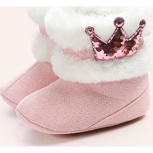 Baby Autumn Winter Boots Baby Girl Boys Winter Warm Shoes Solid Fashion Toddler First Walkers Kid Shoes 0-18M