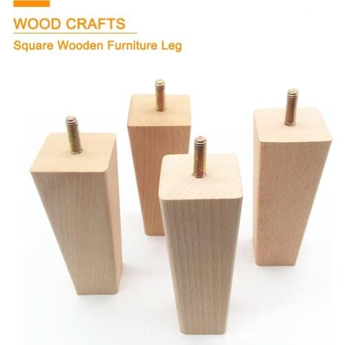1/2/4pcs Tapered Modern Solid Wood Furniture Legs As Replacement For Sofa Bed Couch Foot Seat Coffee Table TV Stand Cabinet Legs