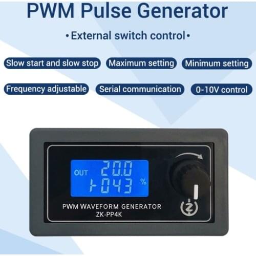 PP4K DC 3.3-30V Digital Display RPM Adjustable PWM Pulse Generator Lighting LED Motor Speed Controller 85AC