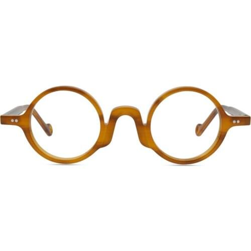 LKK Vintage small round frame Thailand Small Vintage Round Hand Made Eyeglass Frames Full Rim Acetate Retro Glasses Eyewear