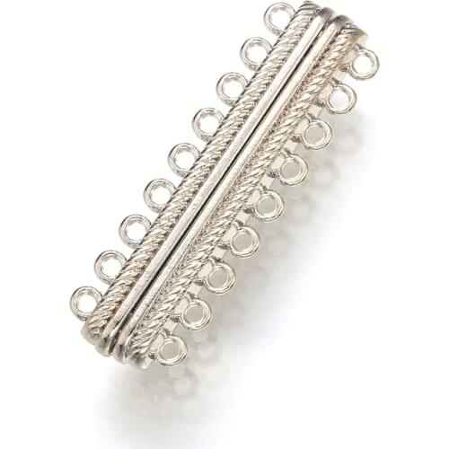 2pcs Multi Strand 9 row Magnetic Clasp bracelet Lock For Jewelry Making findings connectors Necklace bracelet DIY Accessories