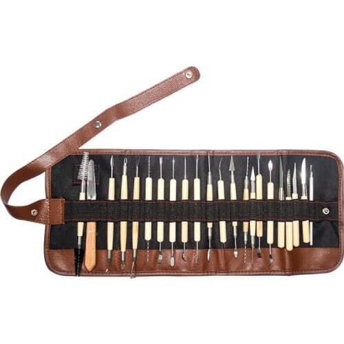 Clay art Tools set pottery Trimming Modelling Smoothing Wax Carving Sculpture Ceramic Sculpting polymer Tool 22pcs/kit