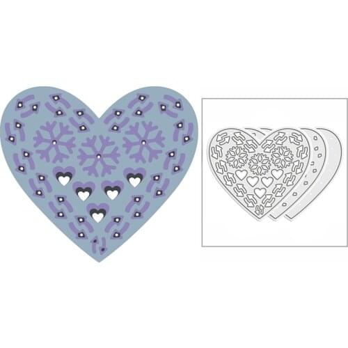 New 2021 Layered Snowflake Arrow Hearts Metal Cutting Dies for DIY Scrapbooking and Card Making Decor Embossing Craft No Stamps