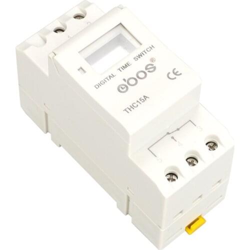 Power outages memory 24V timer switch din weekly programmable timer large lcd display 16 times on/off time set range 1min-168H