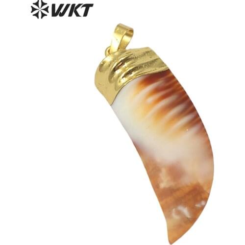 WT-JP065 Wholesale 5pieces / lot Beautiful Color Natural Shell Pendant Fashion Custom design with Pendant For Fashion Jewelry