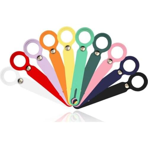Liquid Silicone Protective Sleeve For Apple Airtags Loop Case for Airtag Locator Tracker Anti-lost Keychain Protection Covers