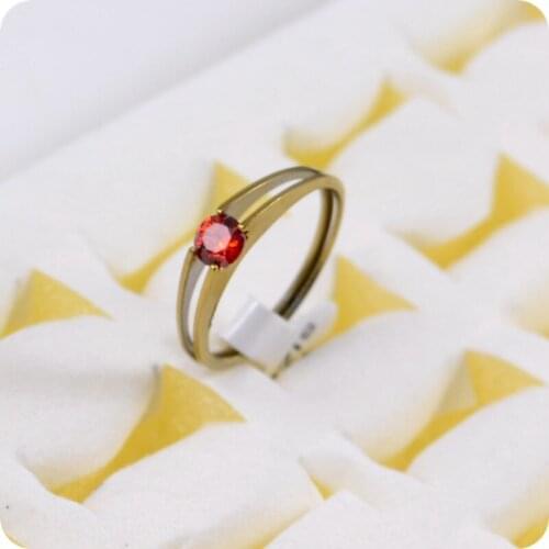 4x Gold CZ Engagement Wedding Ring Enragement ring for Women Stainless Steel Ring Round Cubic Zirconia Fashion Jewelry