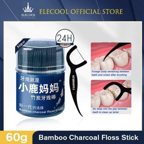 50pcs/box Dentals Flosser Picks Teeth Stick Tooth Clean Oral Cleaning Care Disposable Floss Thread Toothpicks Oral Hygiene Care