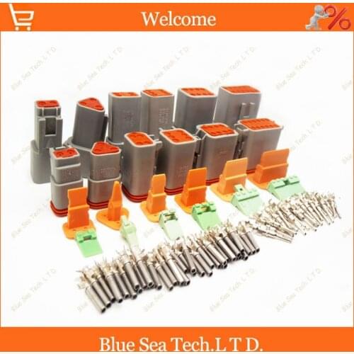 1 set X 6 models/bag Deutsch DT06/DT04 2/3/4/6/8/12 Pin Engine/Gearbox electrical connector for DEUTSCH Benz BMW VW ect