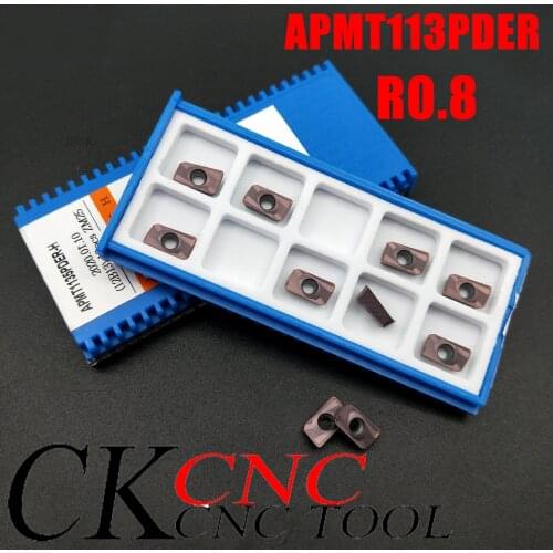 10pcs R0.8 APMT1135PDER-H2 CNC milling insert APMT 1135 high quality turning tool carbide lnsert