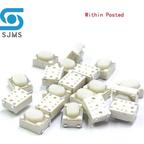 20pcs 3.2*4.2*2.5 mm Within Posted / SMD 12V 50MA Push Button Switch Metal Tactile Micro Touch Tact Switch Interrupteur Tablette