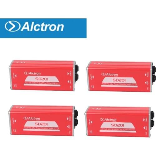 4pcs/lot Alctron SD201 active 48V phantom power DI box for guitar recording and stage performance, acoustic and electric guitar