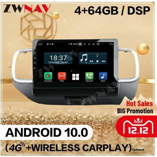 4G+128GB 2 Din For Hyundai Venue 2019 2020 Android 10.0 Multimedia Screen Car Player Audio Radio GPS Navi Head Unit Auto Stereo