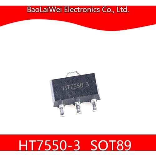 200pcs HT7550-3 SOT89 chip Electronic Components Integrated Circuits 5.0V 150mA Low Power LDO Voltage Regulator stabilizer