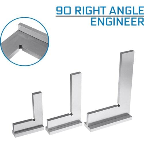 50x40/75x50/100x70mm Machinist 90 Degree Right Angle Square Engineer Set with Seat Precision Ground Steel Hardened Angle Ruler