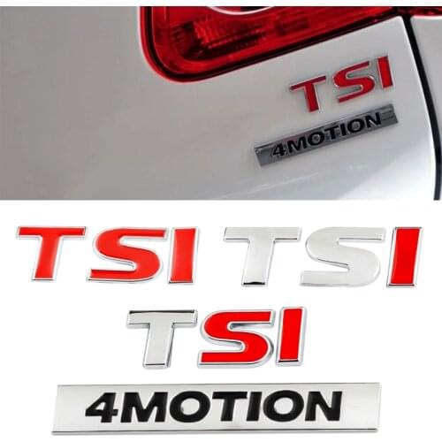 Car Front Grille Emblem Sticker Decoration for VW 4 MOTION TSI Logo Tiguan R32 T5 Teramont Santana Golf Bora Jetta Passat POLO