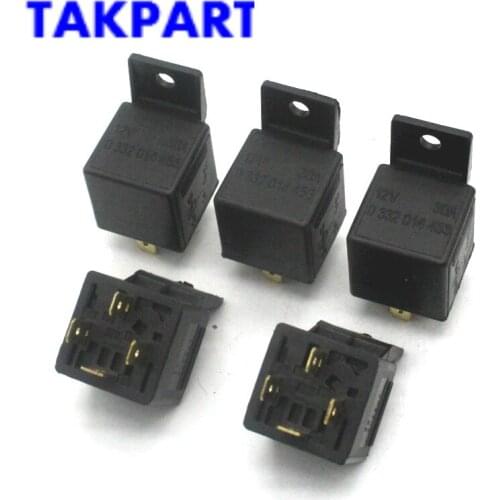 TAKPART 5 x 4 Pin 12v 30A AUTO RELAYS For Aux Lights Horns etc Car Boat Van Motorbike