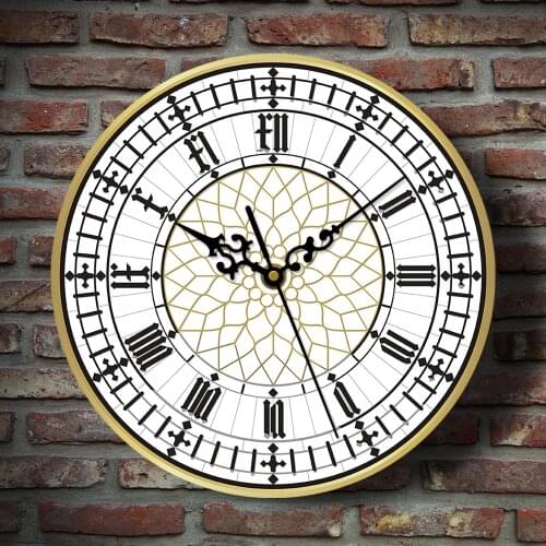 Retro Silent Non Ticking Wall Watch Big Ben Clock Contemporary Modern Wall Clock English Home Decor Great Britain London Gift