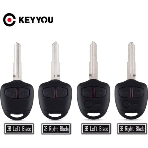 KEYYOU 2/3 Buttons Remote Car key shell Case for Mitsubishi Lancer EX Evolution Grandis Outlander Key Shell MIT8/MIT11 Blade
