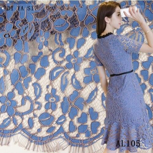 Beautiful black / white eyelashes lace fabric, wedding decoration. diy craft table cloth width 150 cm DYS106