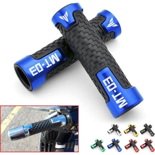 Motorcycle Hand Grip CNC Throttle Handlebar Soft Rubber Grip For YAMAHA MT03 MT-03 mt03 2005-2021 2020 2019 2018 2017 2016 2015