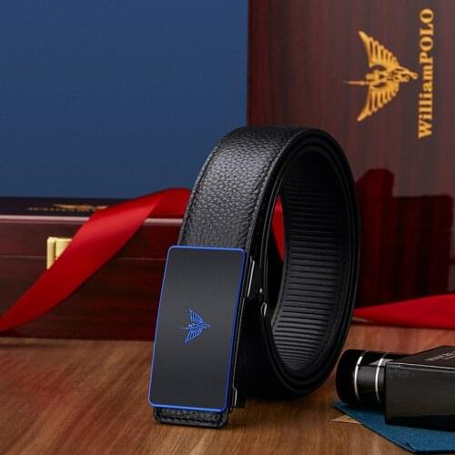 New Ratchet Belts Genuine Leather Elegant Casual Business Men Belt with Automatic Buckle Male Pants Fashionable Waistband Luxury
