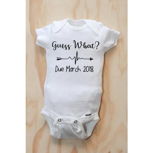 Personalized Pregnancy Announcement Reveal birthday baby bodysuit onepiece romper Outfit baby shower Christmas party favors